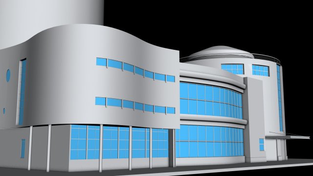 building 1 3D Модель .c4d .max .obj .3ds .fbx .stl .blend 