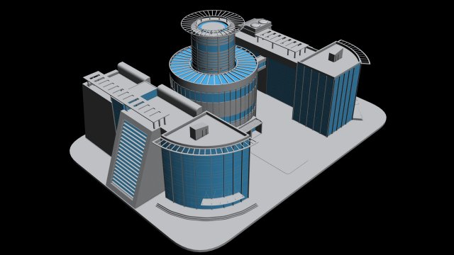 building 3 3D Модель .c4d .max .obj .3ds .fbx .stl .blend 
