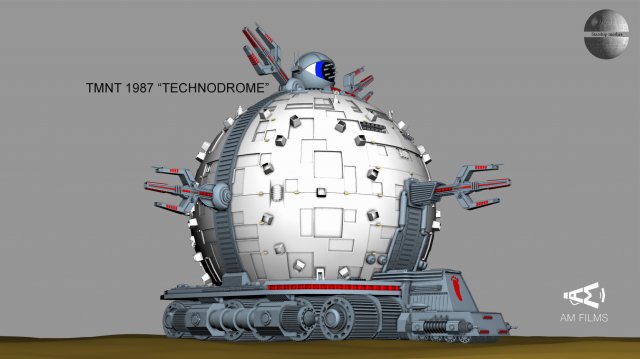 tmnt technodrome 1987 3D मॉडल .c4d .max .obj .3ds .fbx .stl .blend 
