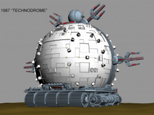 tmnt technodrome 1987 3D मॉडल