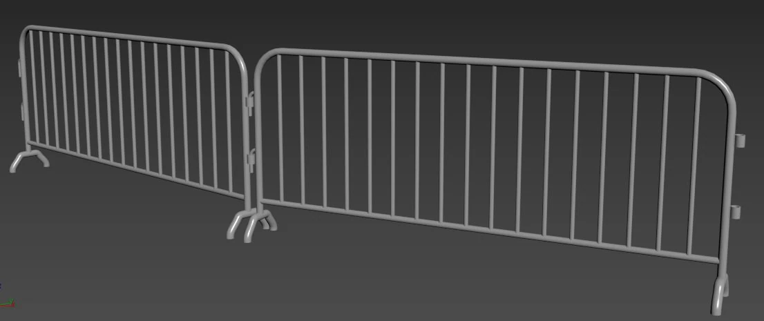 street barrier 3D Model .c4d .max .obj .3ds .fbx .stl .blend 