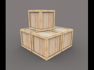wood boxes Modello 3D