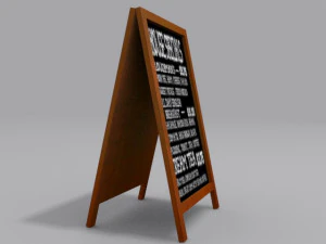 street menu board 3D Model