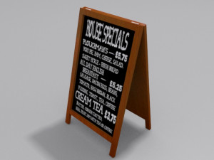 street menu board 3D Model