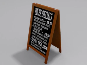 street menu board 3D Model