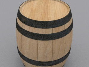 wooden barrel Modelo 3D