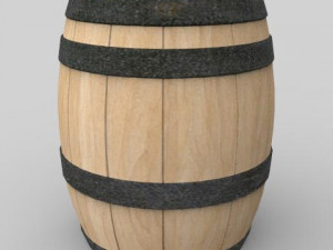 wooden barrel Modelo 3D
