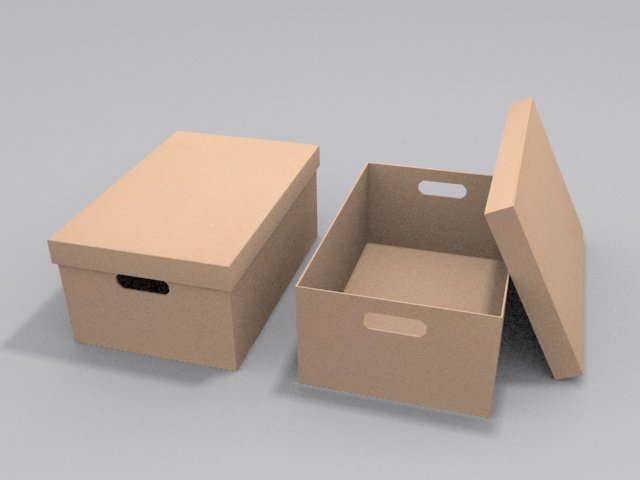 cardboard boxes 3Dモデル .c4d .max .obj .3ds .fbx .stl .blend 
