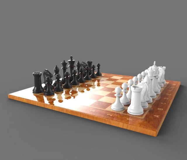 the chess 3Dモデル .c4d .max .obj .3ds .fbx .stl .blend 