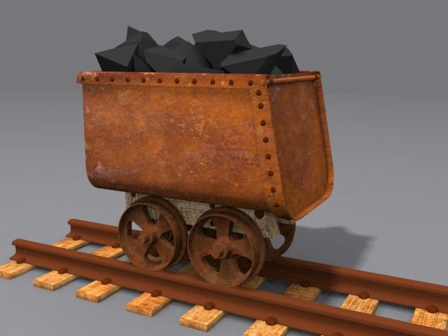 mine trolley 3D Model .c4d .max .obj .3ds .fbx .stl .blend 