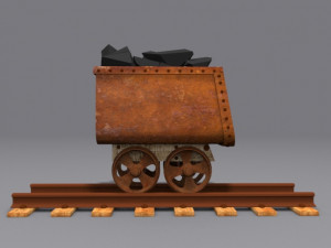 mine trolley Model 3D