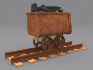 mine trolley Model 3D