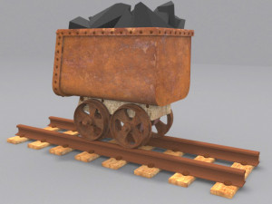 mine trolley Model 3D