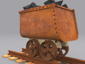 mine trolley Model 3D