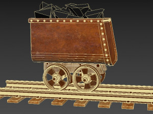 mine trolley Model 3D