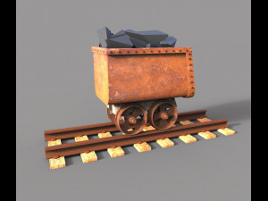 mine trolley Model 3D