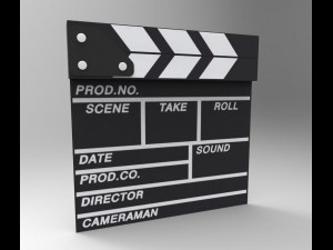 movie clapboard 3Dモデル