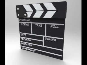 movie clapboard 3D Model