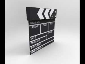 movie clapboard Modèle 3D