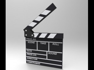 movie clapboard Modèle 3D