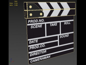 movie clapboard Modèle 3D