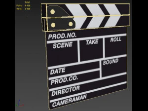 movie clapboard 3D Model