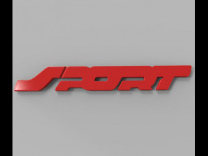 Sport Car Emblem for 3D Printing 3D 프린트 모델