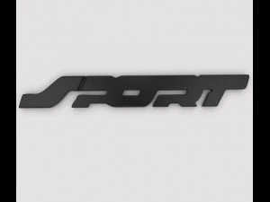 Sport Car Emblem for 3D Printing 3D Print Model