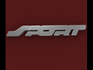 Sport Car Emblem for 3D Printing 3D-printmodel