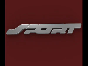 Sport Car Emblem for 3D Printing 3D Print Model