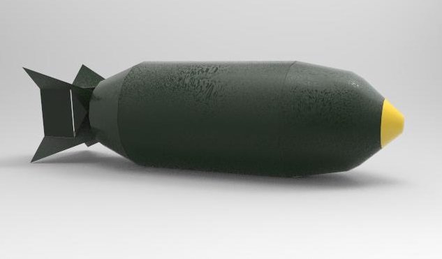 Avia Bomb Lowpoly 3D Model .c4d .max .obj .3ds .fbx .stl .blend 