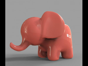 Elefant Ashtray For 3D Printing 3D 模型
