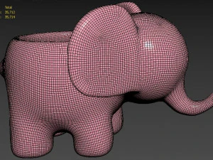 Elefant Ashtray For 3D Printing 3D Model