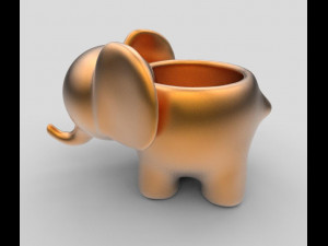 Elefant Ashtray For 3D Printing 3D 模型
