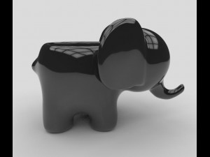 Elefant Ashtray For 3D Printing 3D 模型