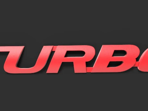 TURBO-AUTOAUFKLEBER 3D Modell