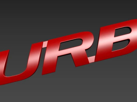 TURBO CAR STICKER 3D Model
