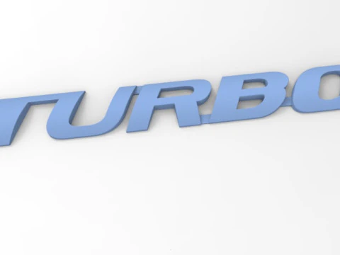 TURBO CAR STICKER 3D Model