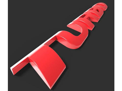 TURBO CAR STICKER 3D Model