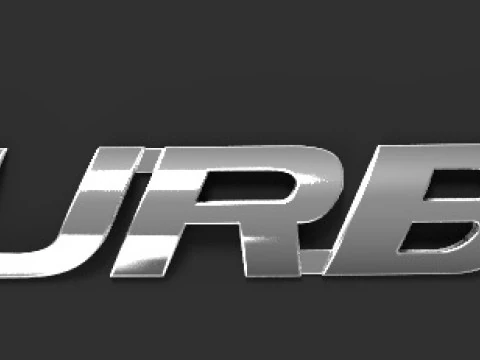 TURBO CAR STICKER 3D Model