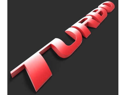TURBO CAR STICKER Modelo 3D