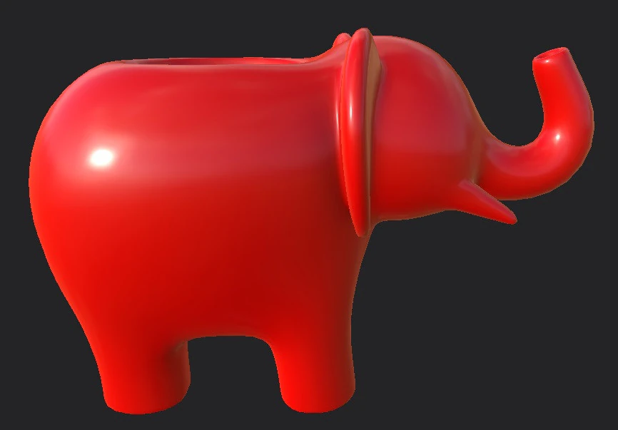 The Elephant 3D Model .c4d .max .obj .3ds .fbx .stl .blend 