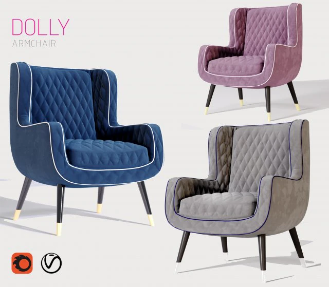 बैक्सटर डॉली फर्नीचर 3D मॉडल .c4d .max .obj .3ds .fbx .stl .blend 