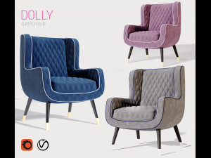 baxter dolly furniture Model 3D
