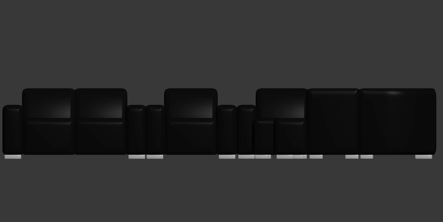 sof&aacute; Modelo 3D .c4d .max .obj .3ds .fbx .stl .blend 