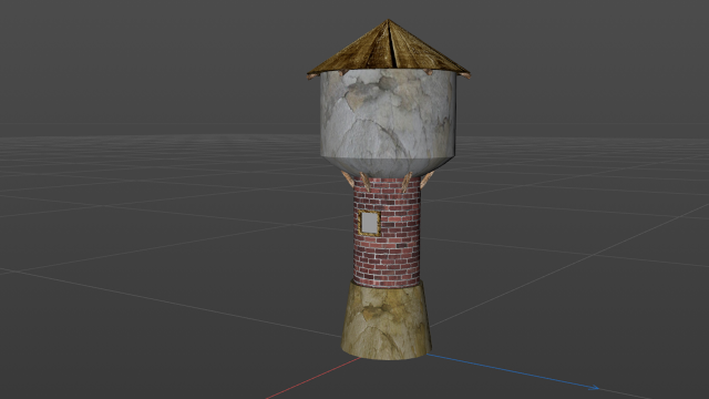 water tower Model 3D .c4d .max .obj .3ds .fbx .stl .blend 