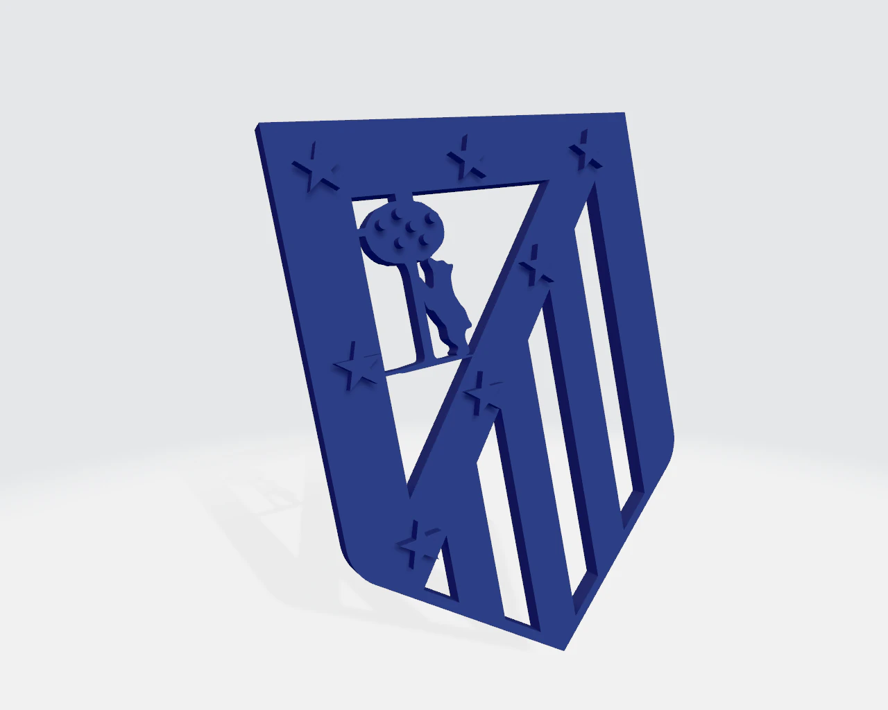 atletico de madrid shield 3D Print Model .c4d .max .obj .3ds .fbx .stl .blend 