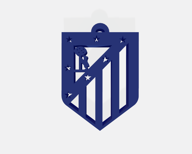 atletico de madrid shield keychain Modelo de impresión 3D .c4d .max .obj .3ds .fbx .stl .blend 