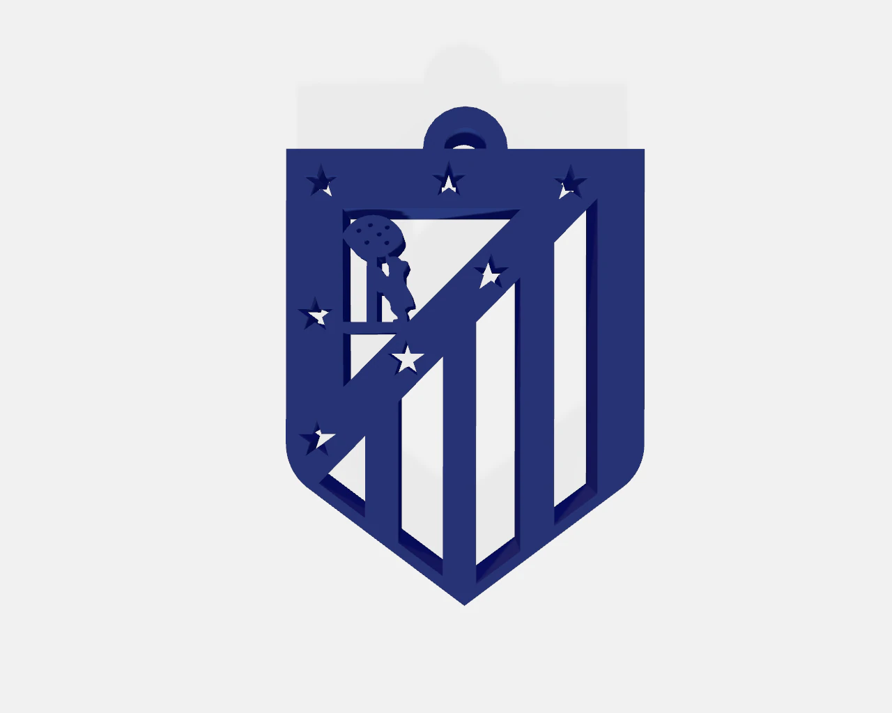 llavero escudo atletico de madrid Modelo de impresión 3D .c4d .max .obj .3ds .fbx .stl .blend 
