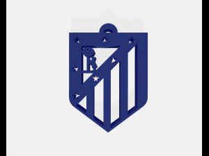 atletico de madrid kalkanı anahtarlık 3D Baskı Modeli
